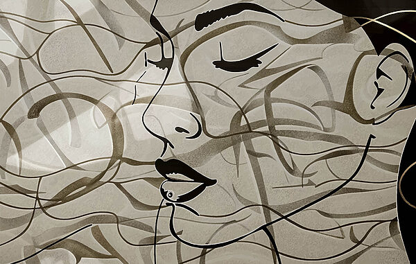 A drawing of a woman’s face A drawing of a woman’s face