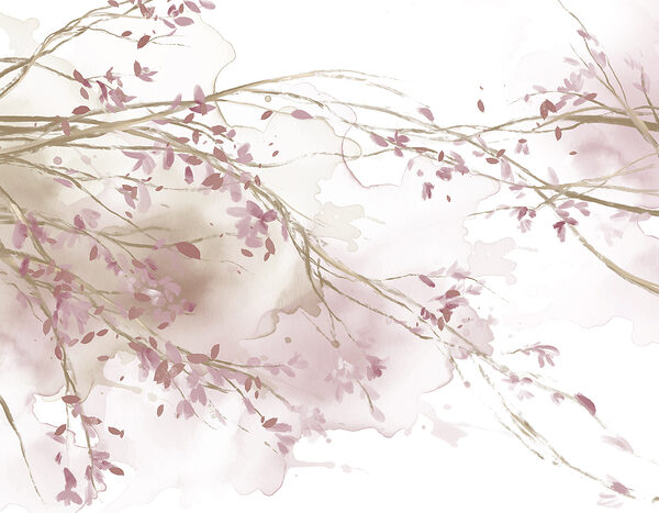 Watercolor of a tree branch with pink flowers w07919v1p 600x467 - Watercolor of a tree branch with pink flowers