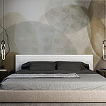 Wall murals Close up of a painting