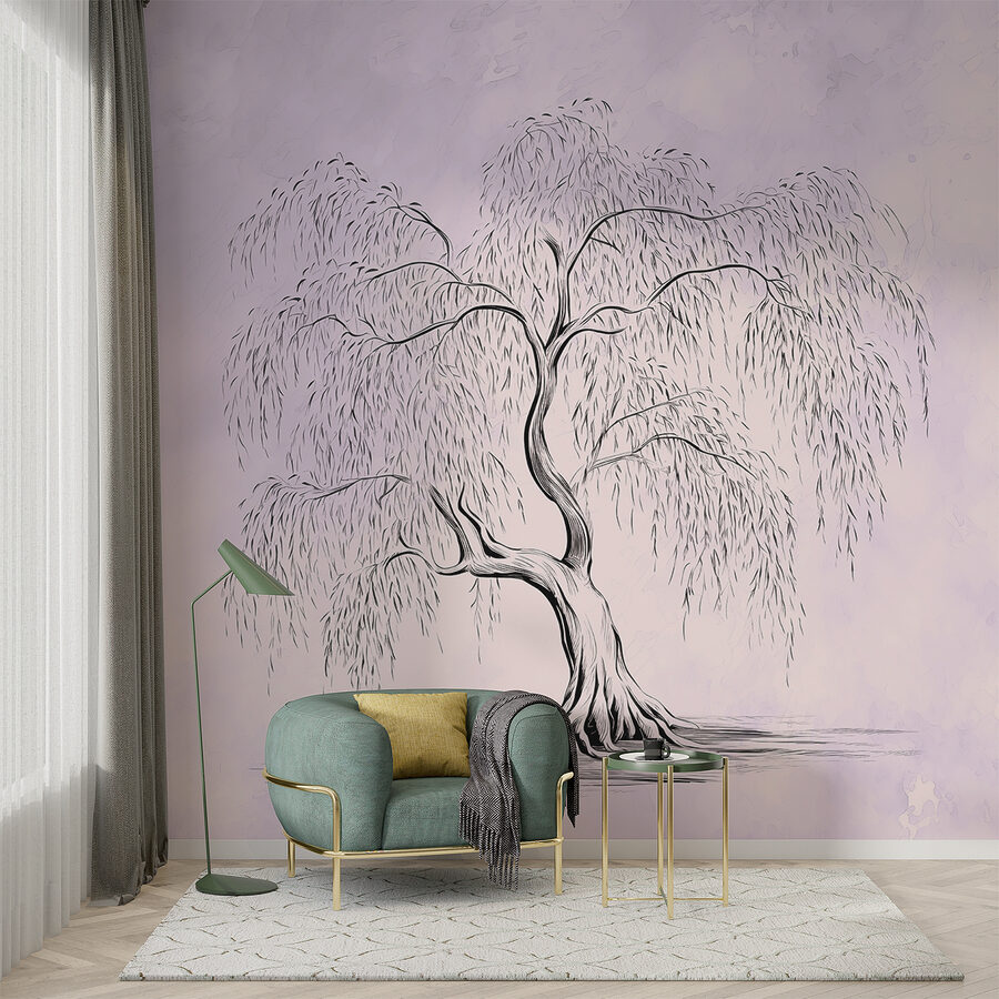 Tree with a weeping willow