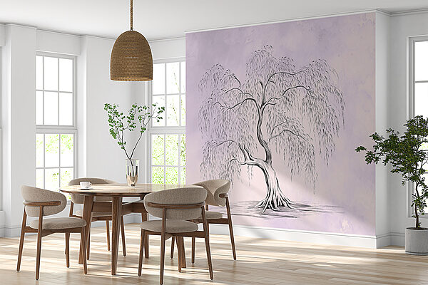 Tree with a weeping willow Tree with a weeping willow