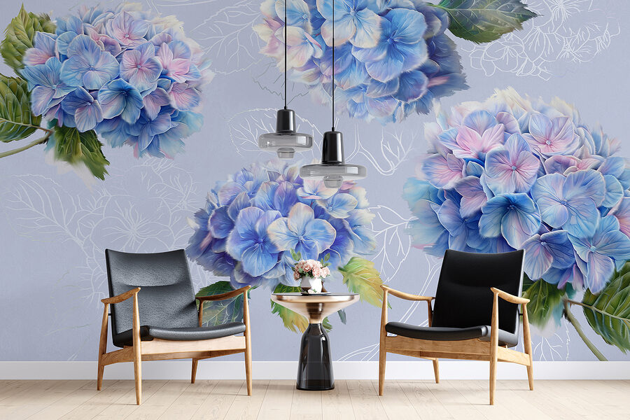 Group of blue flowers
