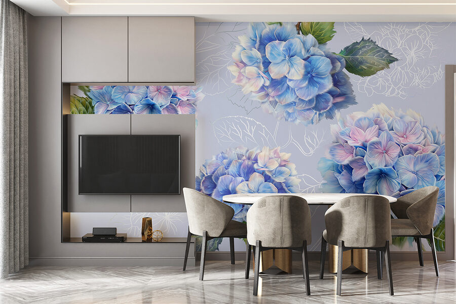 Group of blue flowers