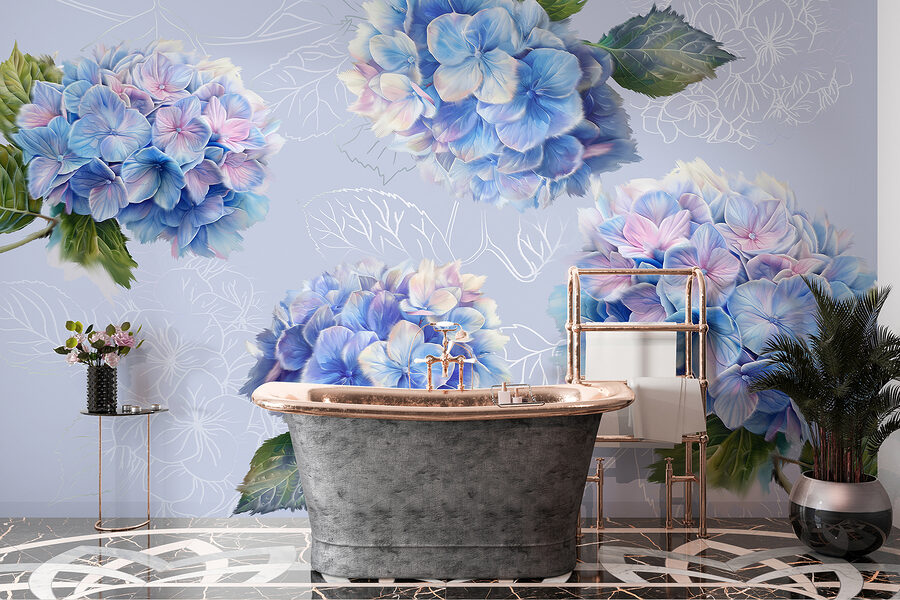Group of blue flowers