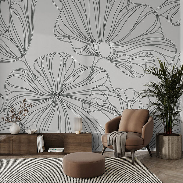 Pattern of flowers on a white background Pattern of flowers on a white background