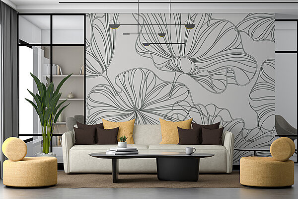 Pattern of flowers on a white background Pattern of flowers on a white background