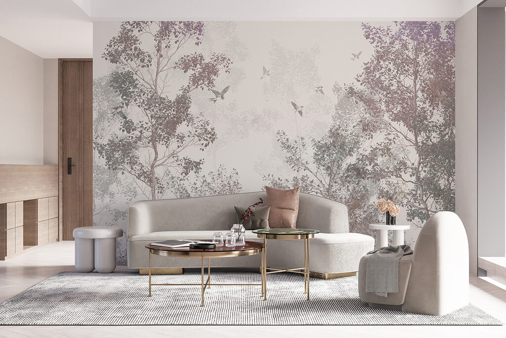 Birds flying in the sky