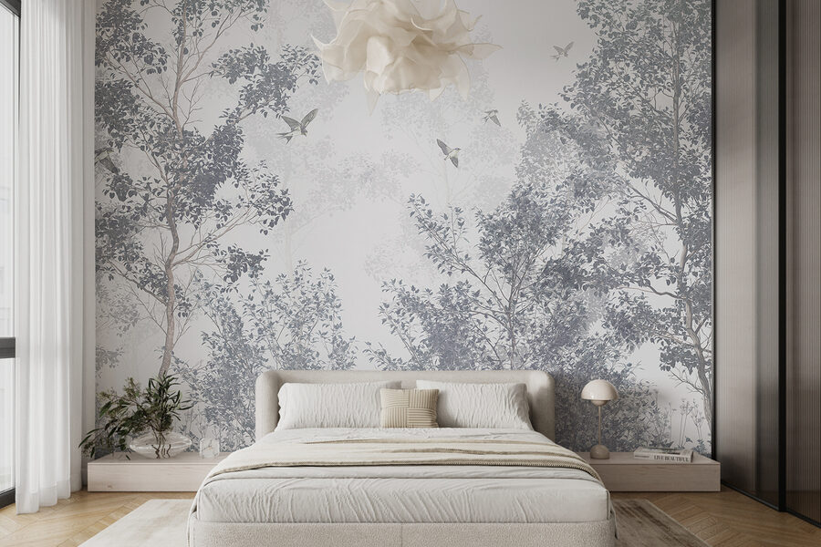 Wall murals Birds flying in the sky