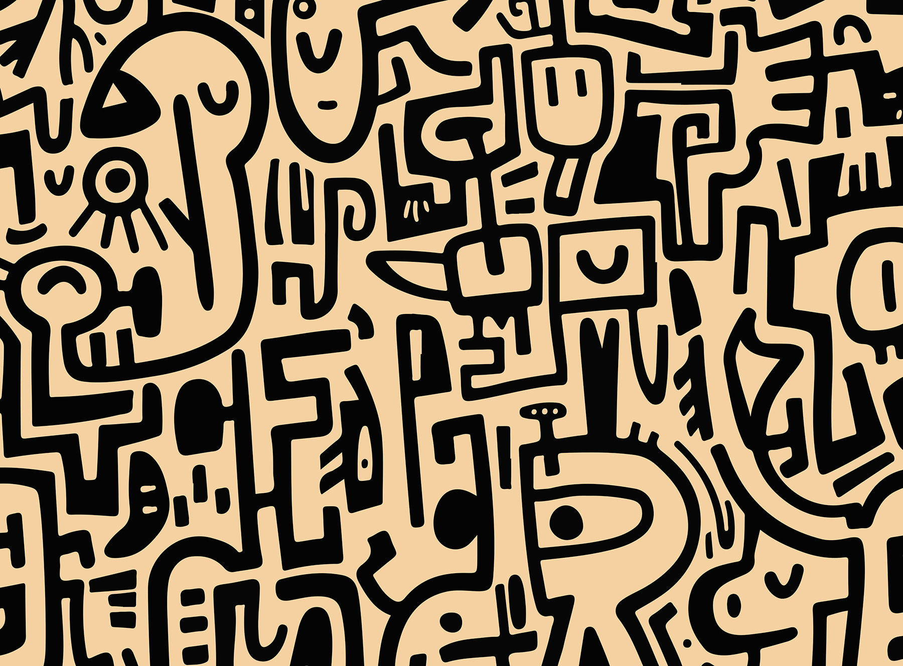 Pattern of black and white lines