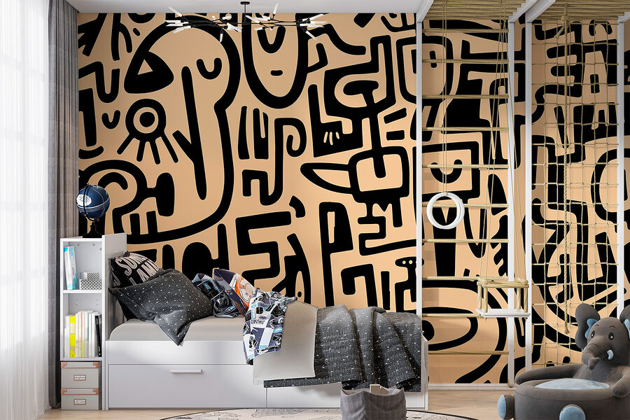 Pattern of black and white lines Pattern of black and white lines