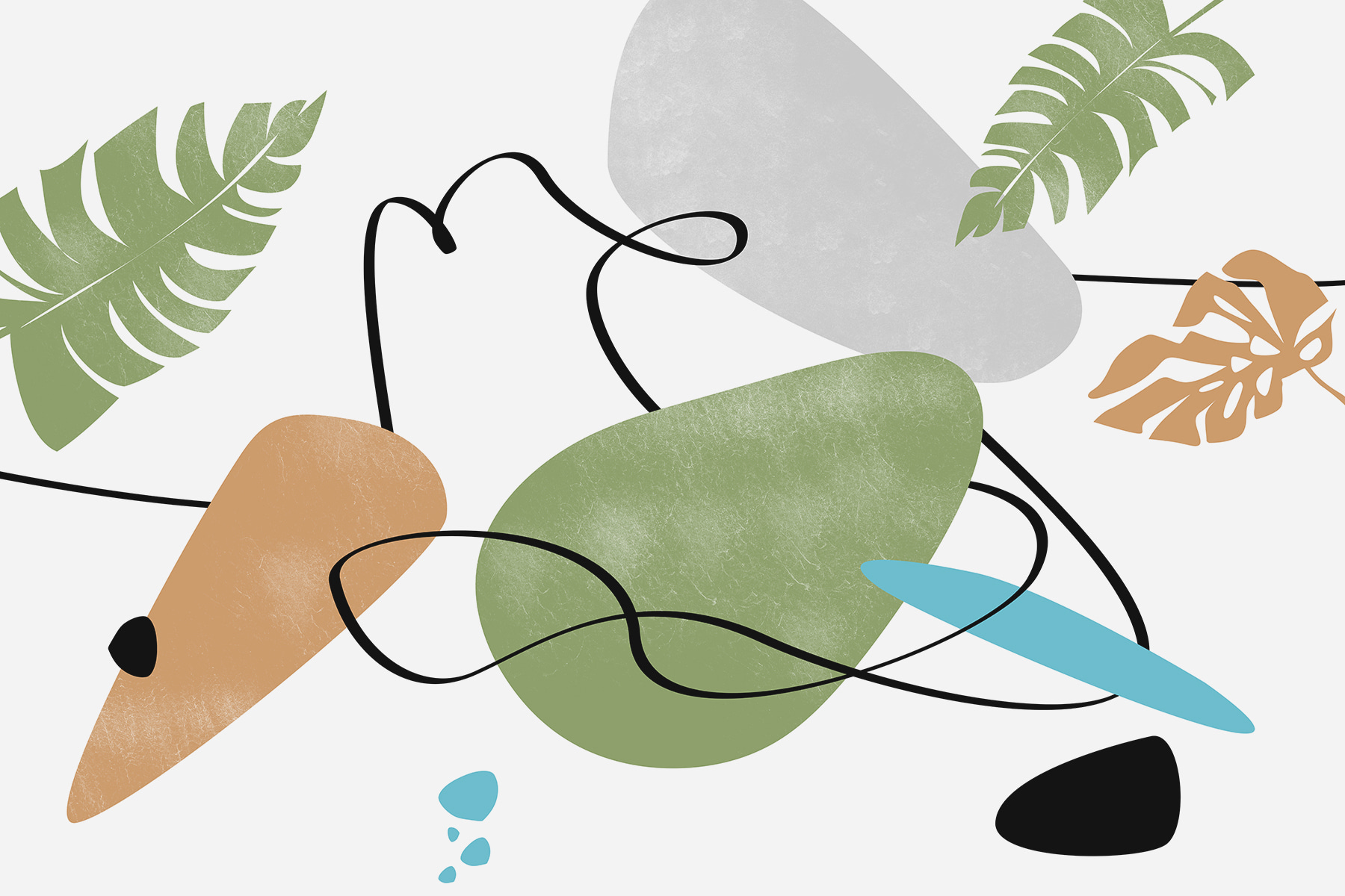 Colorful art with leaves Colorful art with leaves