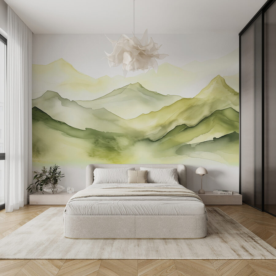 Painting of a mountain range Painting of a mountain range