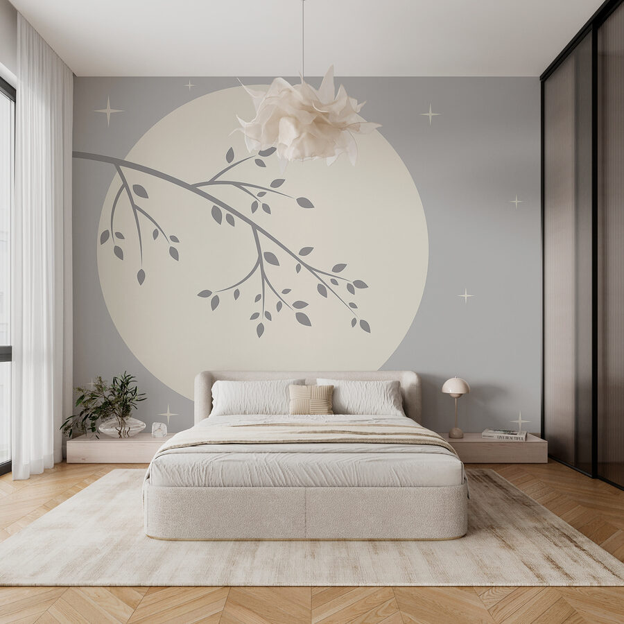 Wall murals Tree branch with leaves on it