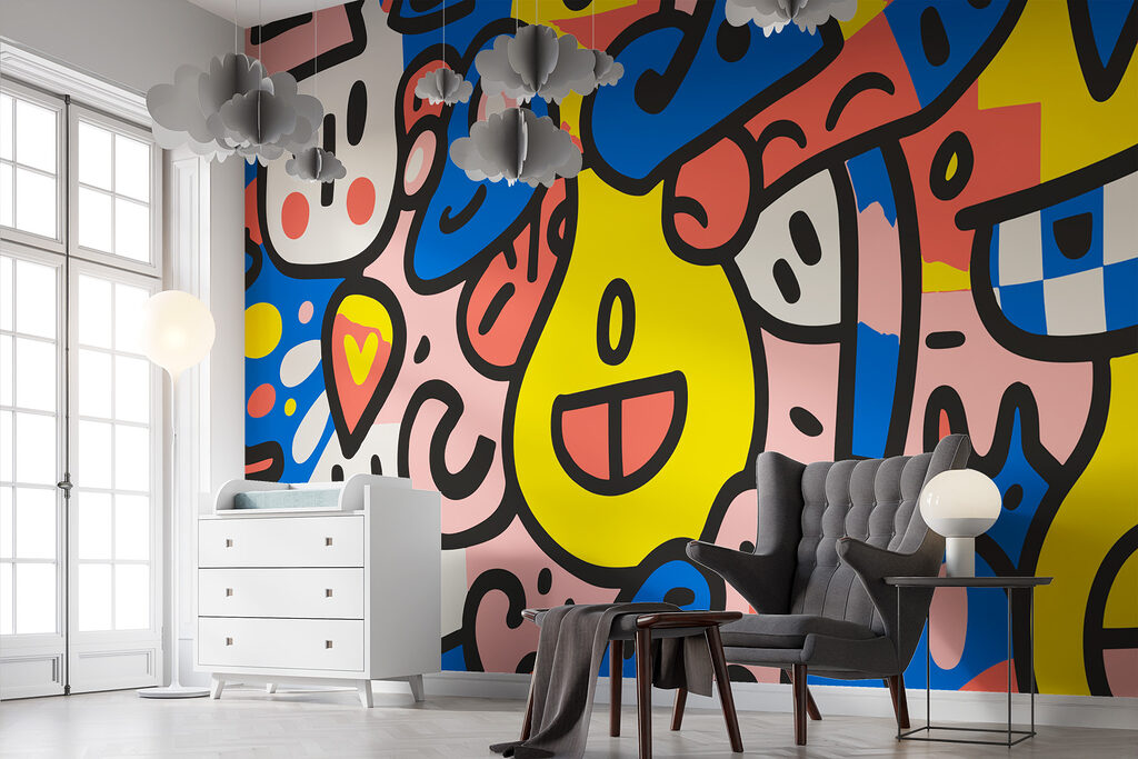 Colorful pattern with different shapes and colors Colorful pattern with different shapes and colors