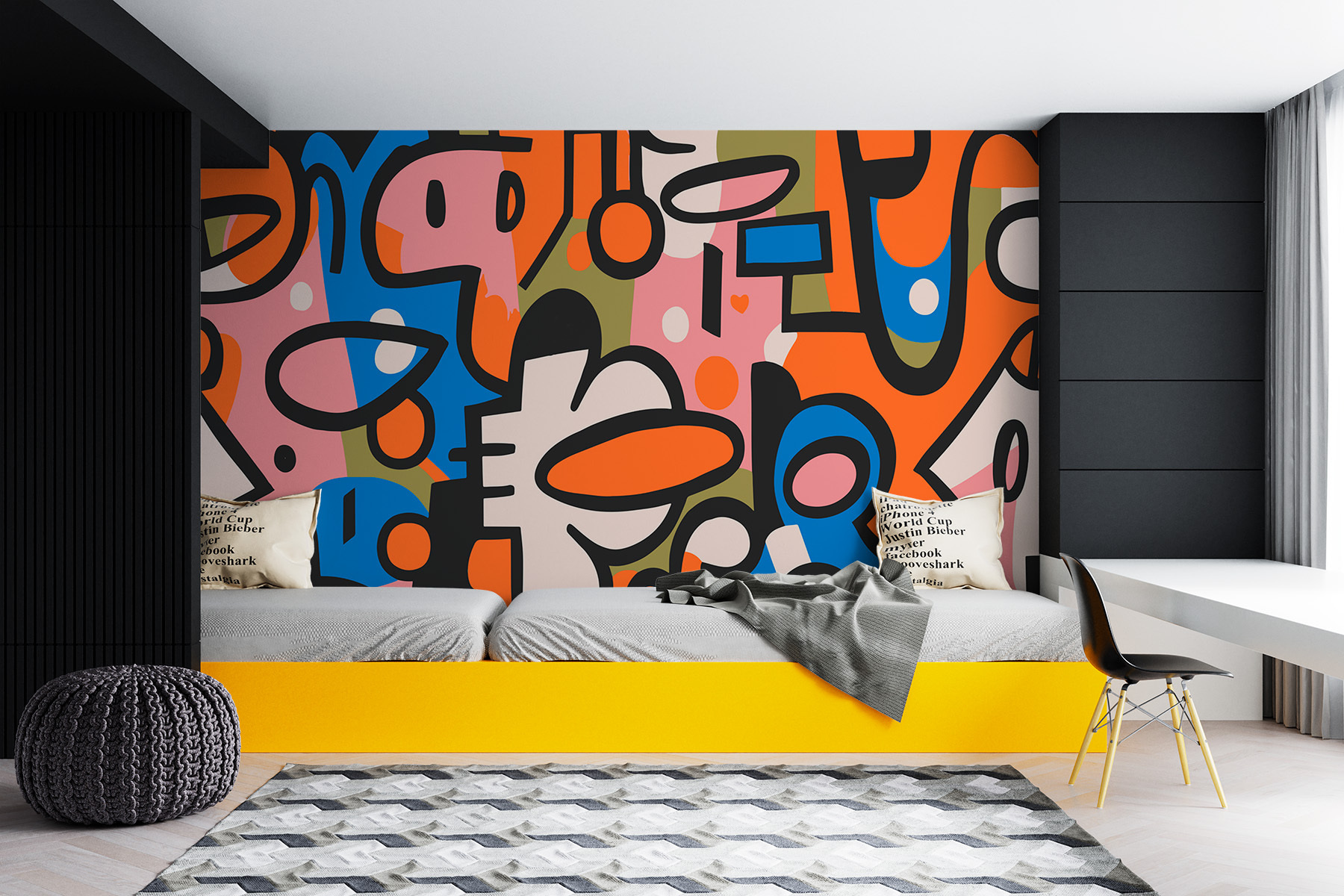 Colorful pattern with different shapes Colorful pattern with different shapes