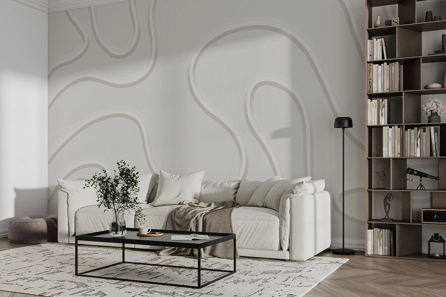 White surface with lines