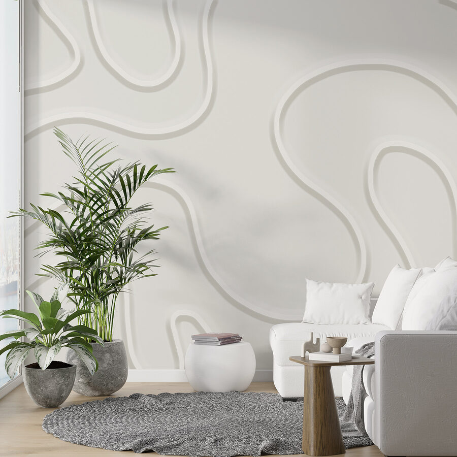 White surface with lines