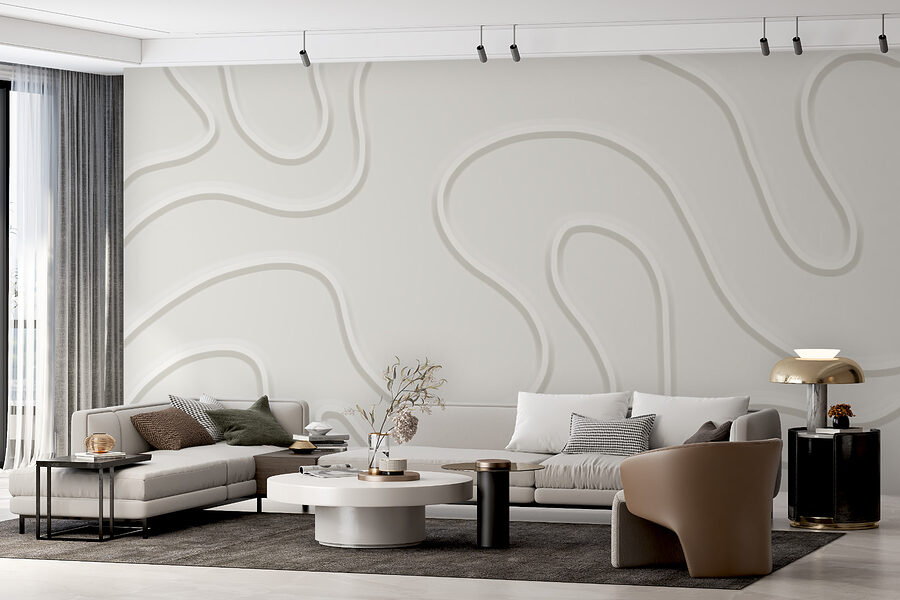 White surface with lines