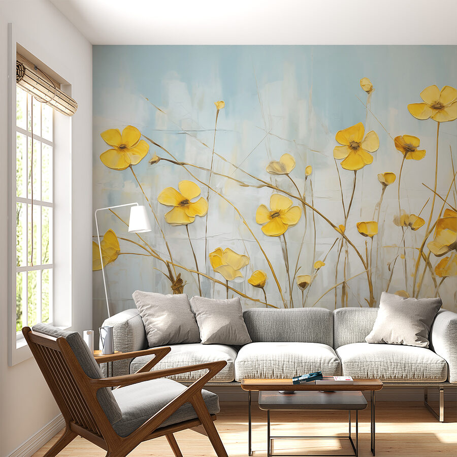 Painting of yellow flowers