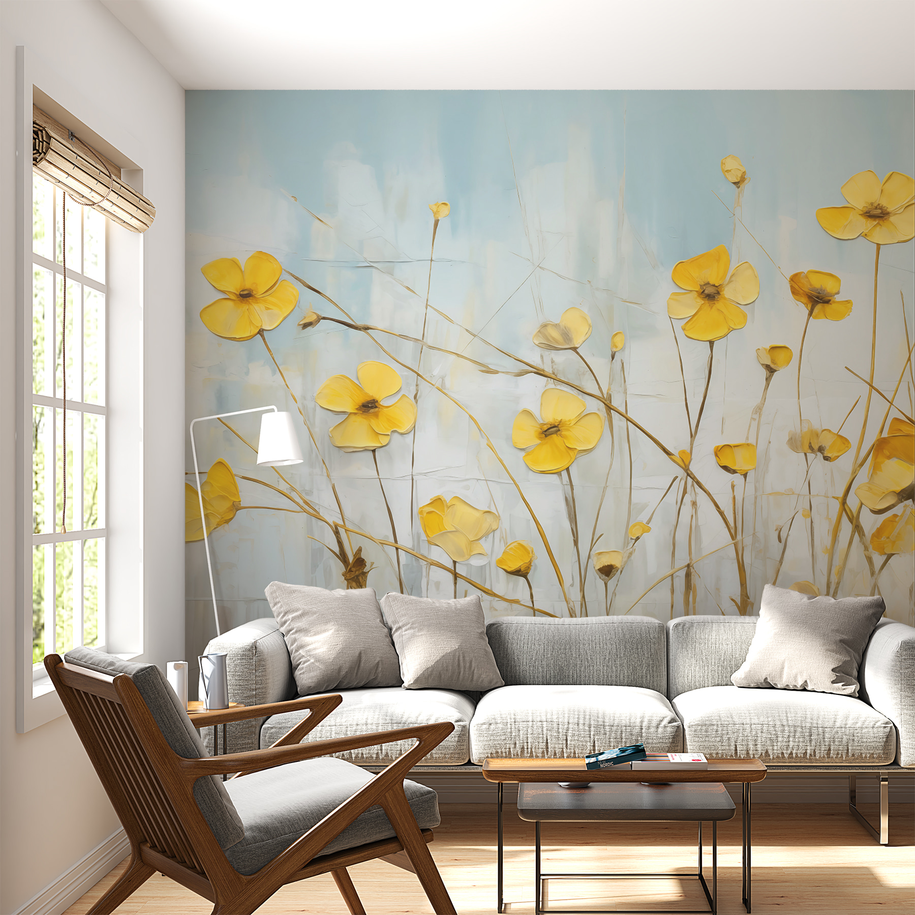 Painting of yellow flowers Painting of yellow flowers