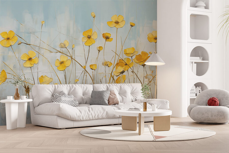 Painting of yellow flowers