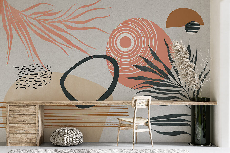Wall murals Art piece of art with different shapes and colors - Image 2