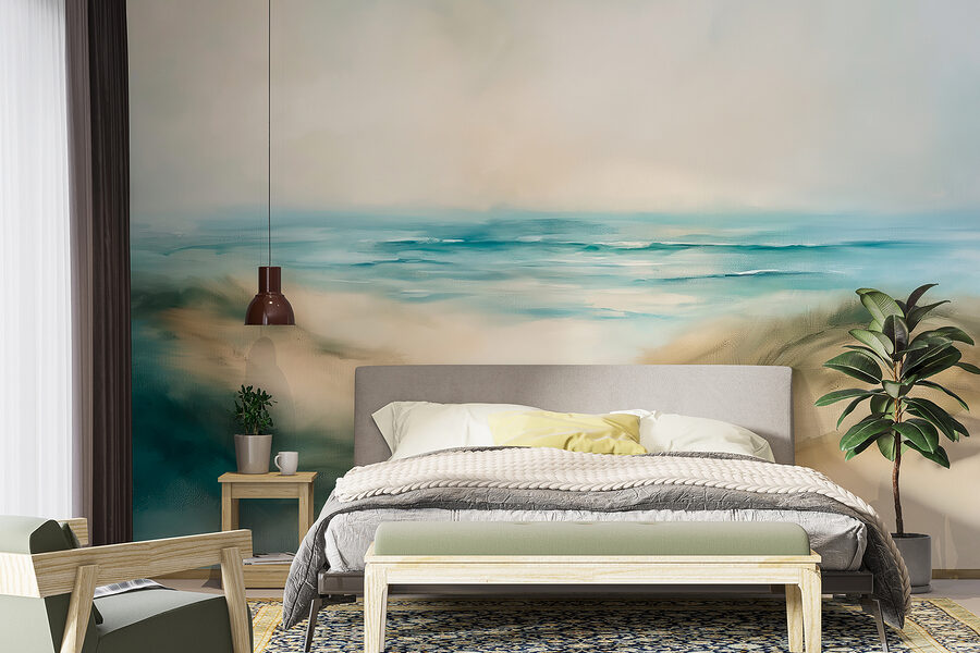 Painting of a beach