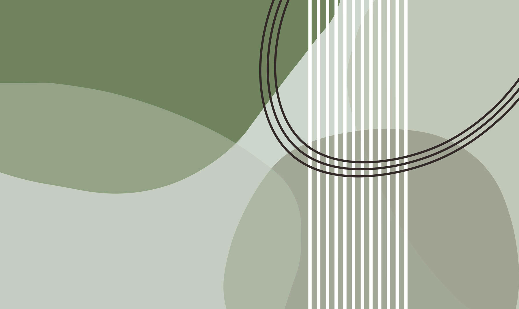 Green and white background with lines and circles