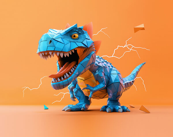 Blue dinosaur with lightning coming out of it Blue dinosaur with lightning coming out of it
