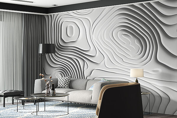 White surface with lines and shapes White surface with lines and shapes