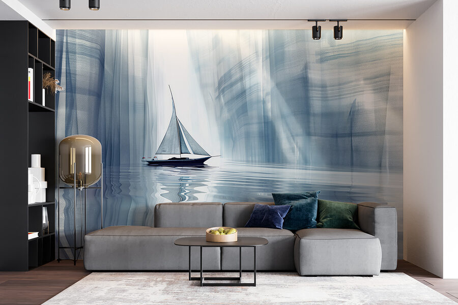 Sailboat in a body of water Sailboat in a body of water