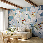 Wall murals Close up of a white flower