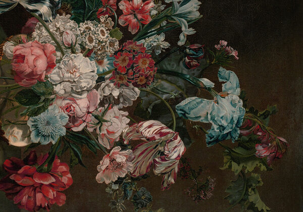 Painting of flowers on a dark background Painting of flowers on a dark background