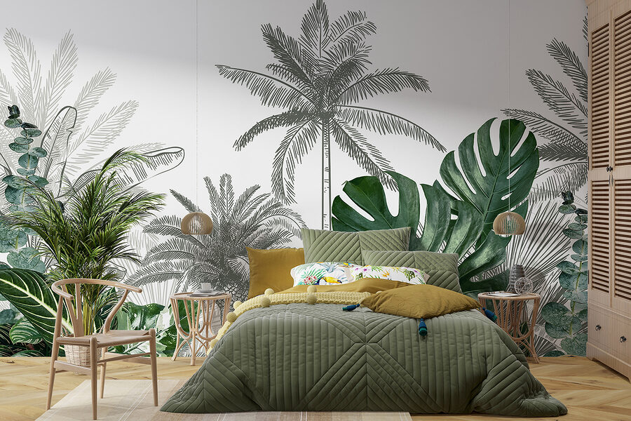 Group of palm trees