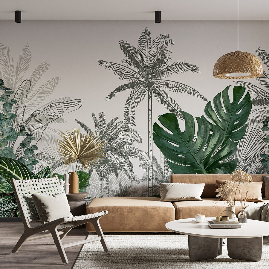 Group of palm trees