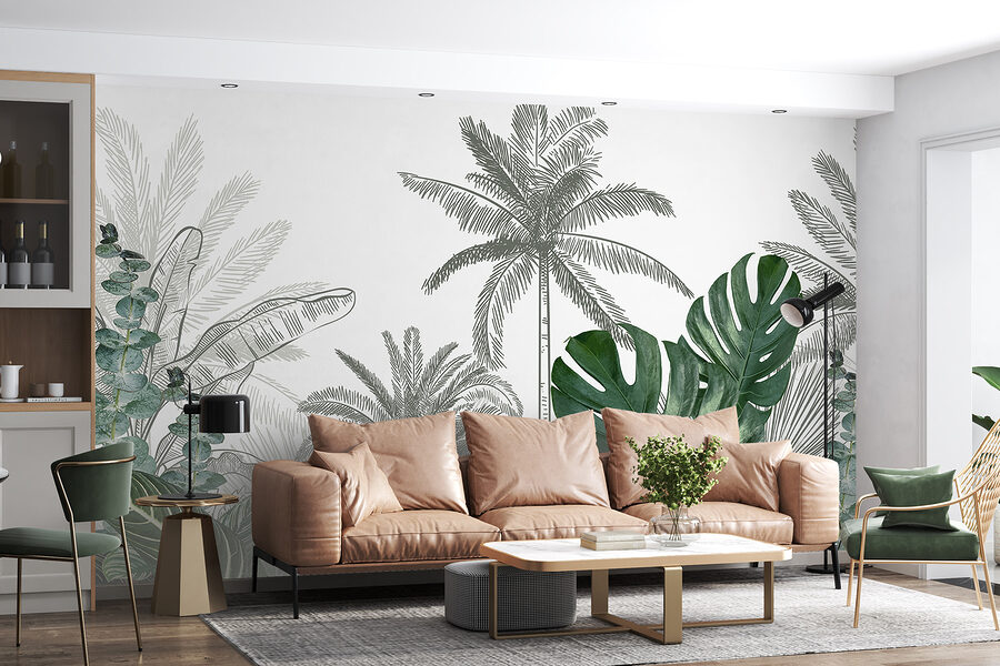 Group of palm trees