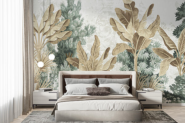 Wall murals Wall murals Wallpaper with a variety of plants (SKU: w08200)
