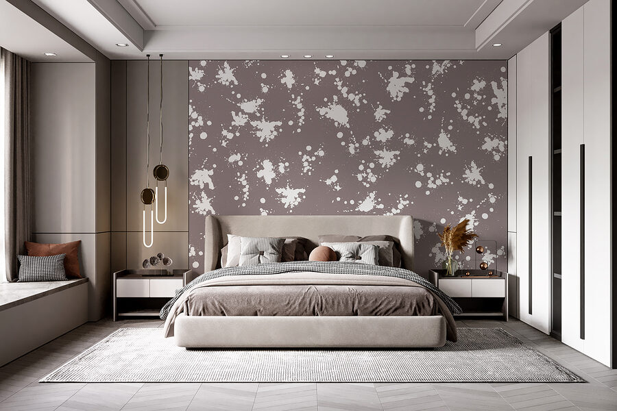 Wall murals White and gray speckled background