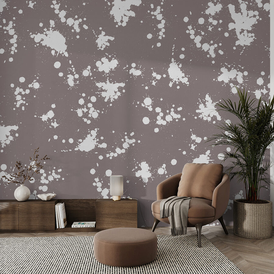 Wall murals White and gray speckled background - Image 2