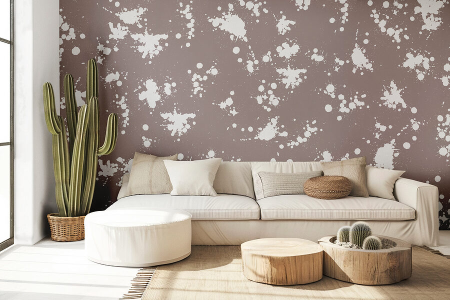 Wall murals White and gray speckled background - Image 3