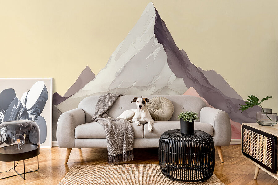 Group of mountains with red hills