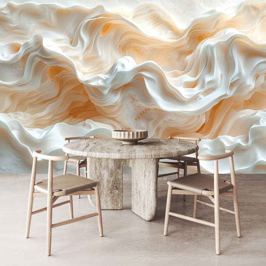 Wall murals Close up of a white wave - Image 2