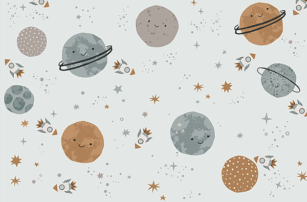 Pattern of planets and rockets Pattern of planets and rockets