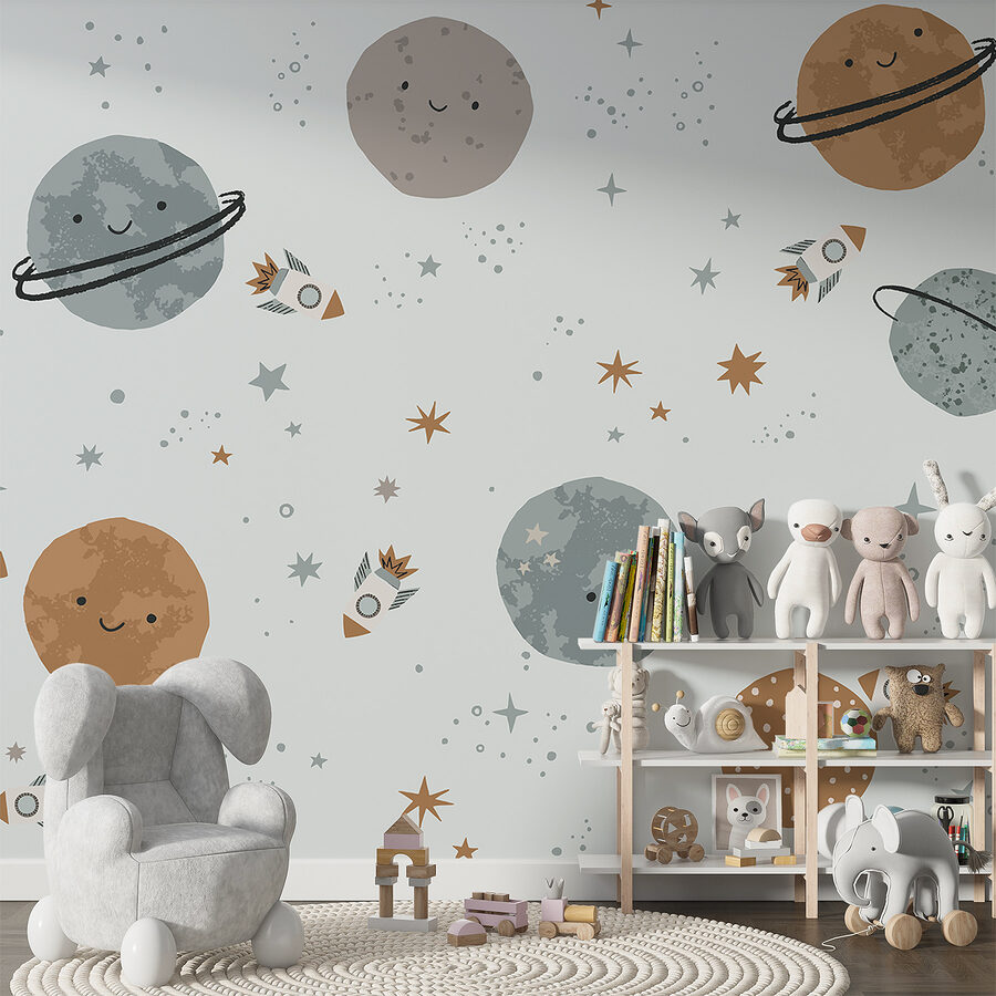 Pattern of planets and rockets Pattern of planets and rockets