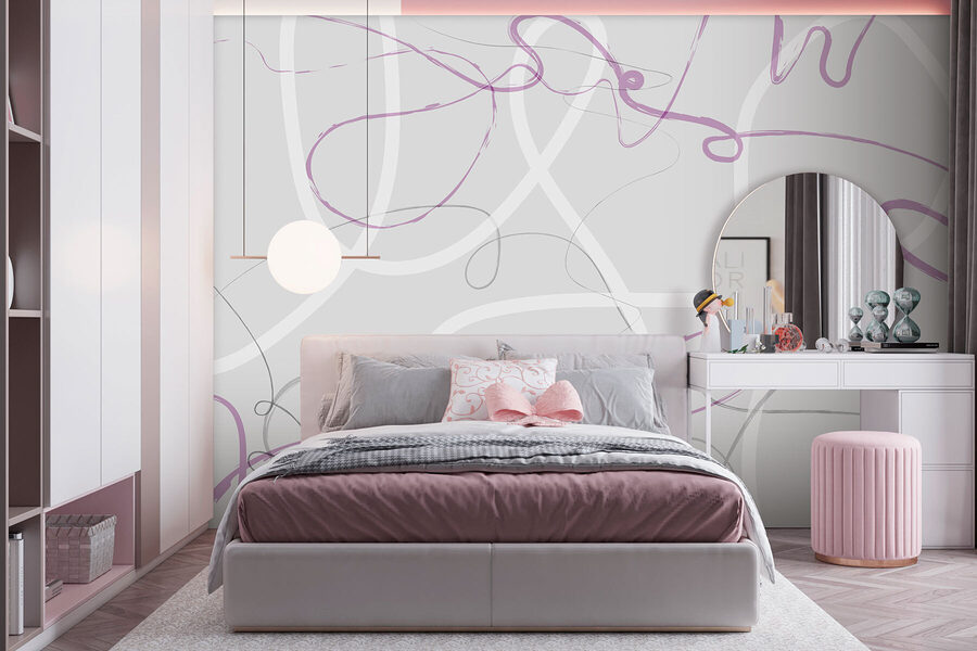 Purple and grey swirls