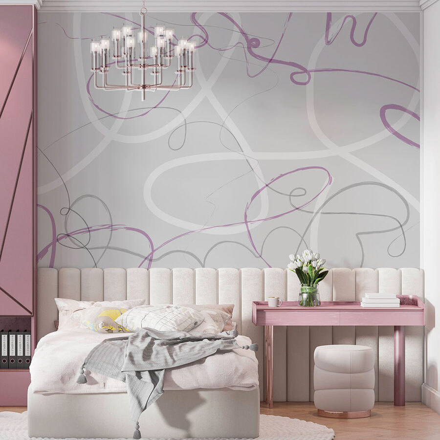 Purple and grey swirls