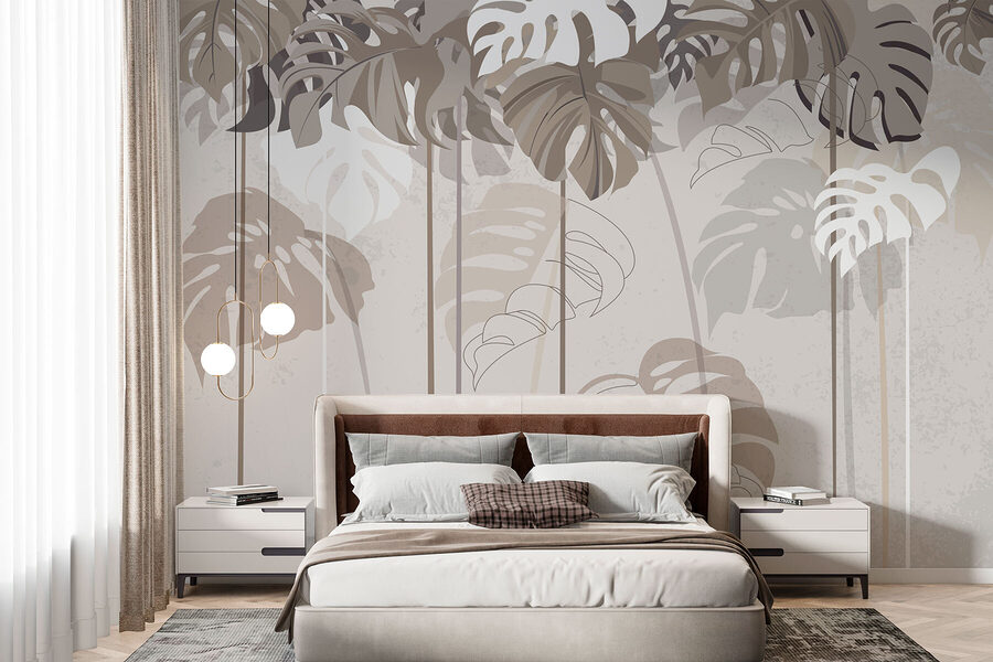 Wall murals Close up of leaves