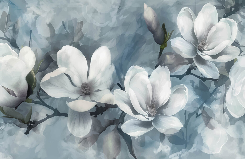 Group of white flowers Group of white flowers
