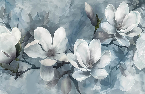 Group of white flowers Group of white flowers