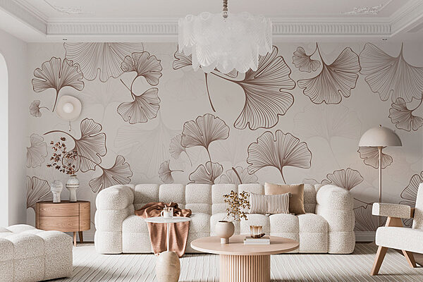 Pattern of leaves on a white background Pattern of leaves on a white background